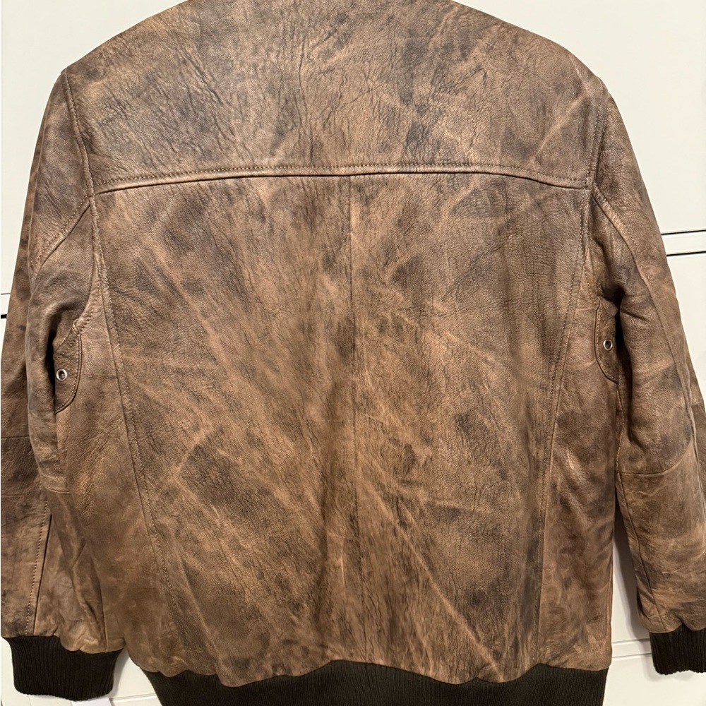 Wilsons Leather Brown Bomber Aviator Jacket - Picture 8 of 8